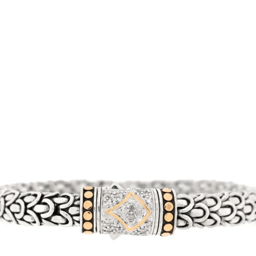 JOHN HARDY

Sterling Silver 18K Yellow Gold Diamond 8mm Naga Bracelet